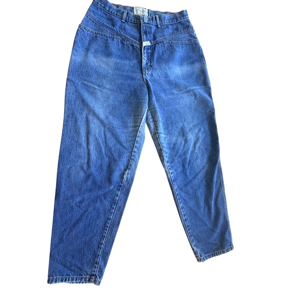 VTG Venezia High Rise Mom Jeans Women 30 Blue Denim Tapered Leg Relaxed Indie